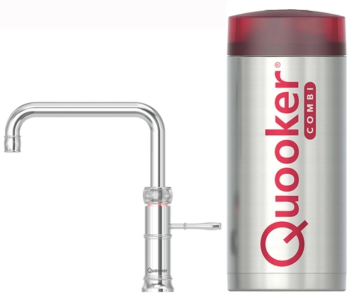 Classic Fusion Square Chroom Combi Kraan & Reservoir