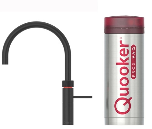 Fusion Round Zwart PRO3 Kraan & Reservoir