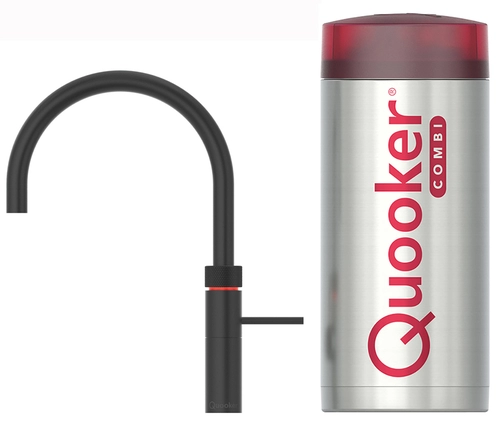 Fusion Round Zwart Combi Kraan & Reservoir