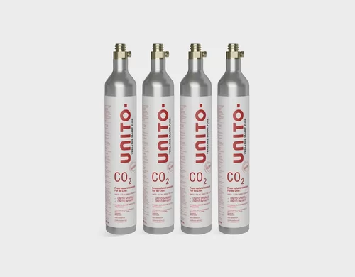 4 Pack Koolzuur CO2  Cilinders incl. borg