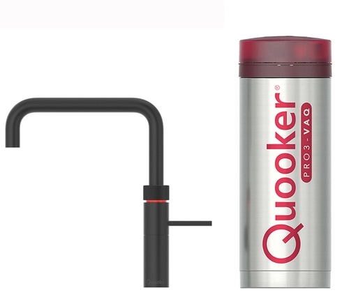 Fusion Square Zwart PRO3 Kraan & Reservoir