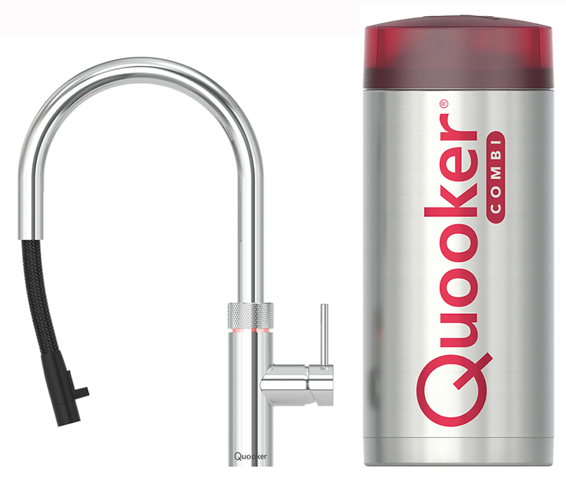 zondaar terugvallen Fondsen Quooker Flex Chrome Combi+ kokend water kraan | Kokendwaterkraan Online